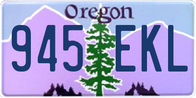 OR license plate 945EKL