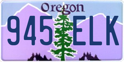 OR license plate 945ELK