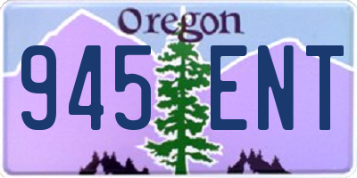OR license plate 945ENT