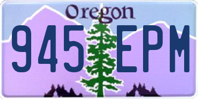OR license plate 945EPM