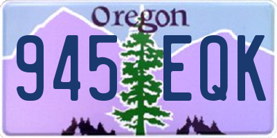 OR license plate 945EQK
