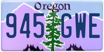 OR license plate 945GWE