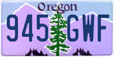 OR license plate 945GWF
