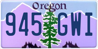 OR license plate 945GWI