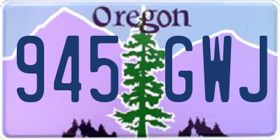 OR license plate 945GWJ