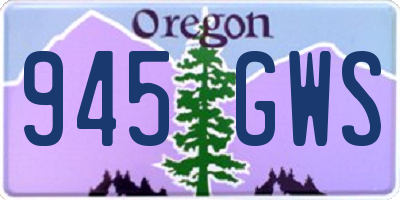 OR license plate 945GWS