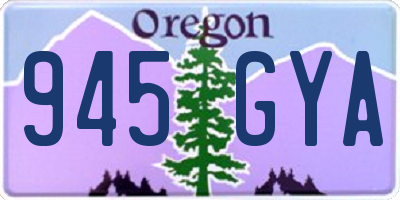 OR license plate 945GYA