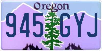 OR license plate 945GYJ