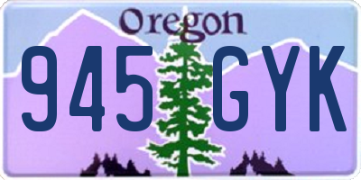 OR license plate 945GYK