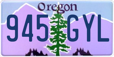 OR license plate 945GYL