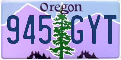 OR license plate 945GYT