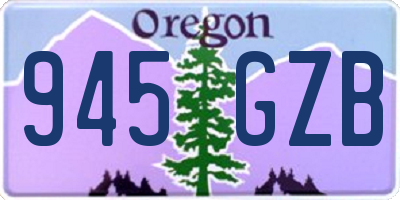 OR license plate 945GZB