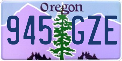 OR license plate 945GZE