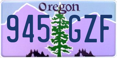 OR license plate 945GZF
