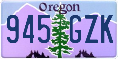 OR license plate 945GZK