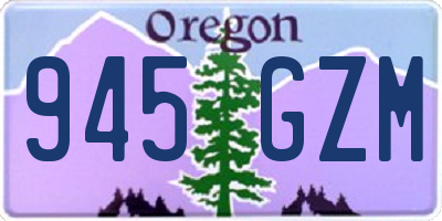 OR license plate 945GZM