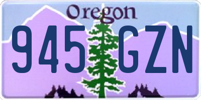 OR license plate 945GZN