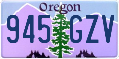 OR license plate 945GZV