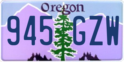 OR license plate 945GZW