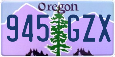 OR license plate 945GZX