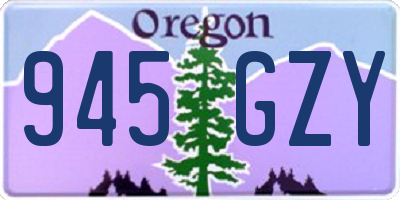 OR license plate 945GZY