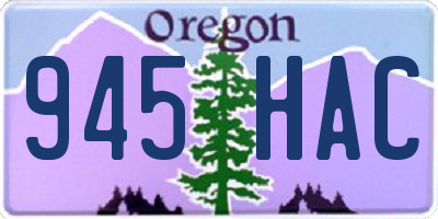 OR license plate 945HAC