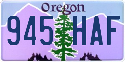OR license plate 945HAF