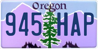 OR license plate 945HAP