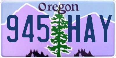 OR license plate 945HAY