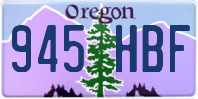 OR license plate 945HBF
