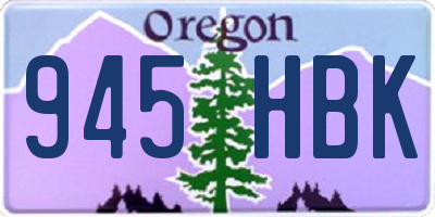 OR license plate 945HBK