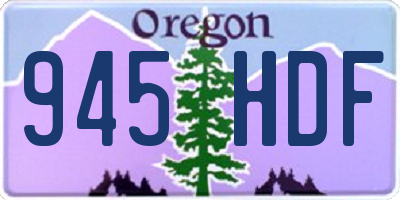 OR license plate 945HDF