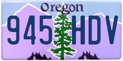 OR license plate 945HDV