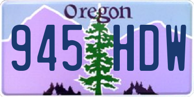 OR license plate 945HDW
