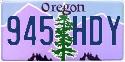 OR license plate 945HDY