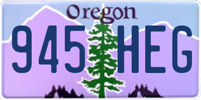 OR license plate 945HEG