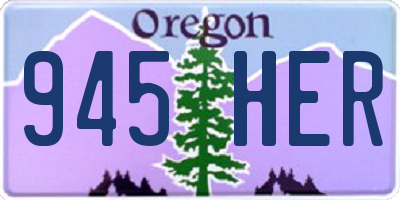 OR license plate 945HER