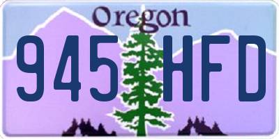 OR license plate 945HFD