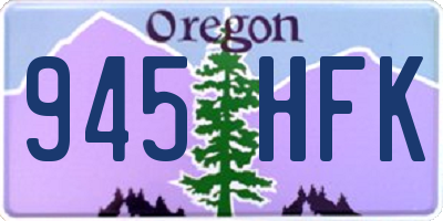 OR license plate 945HFK