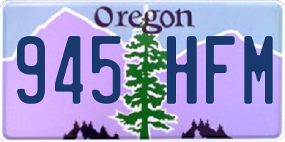 OR license plate 945HFM