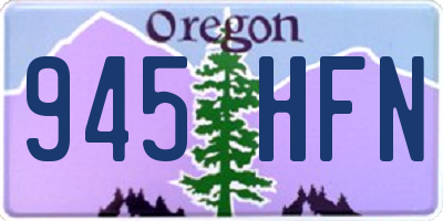 OR license plate 945HFN