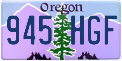 OR license plate 945HGF