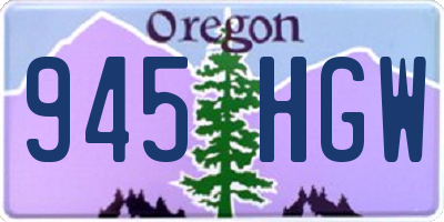 OR license plate 945HGW