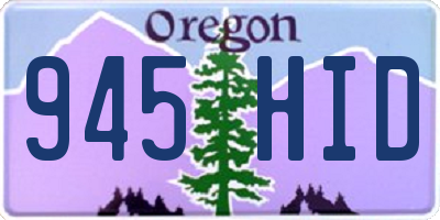 OR license plate 945HID