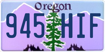 OR license plate 945HIF