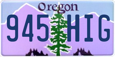 OR license plate 945HIG