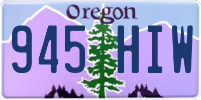 OR license plate 945HIW