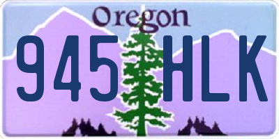 OR license plate 945HLK