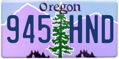 OR license plate 945HND