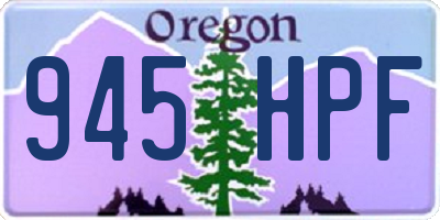 OR license plate 945HPF